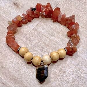 Money, Success, Prosperity Bracelet - Red Agate Hematite Tiger’s Eye